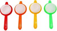 MEDANSH STORE 7XGEM Plastic Tea and Coffee Strainers Tea Channi Chai Chalni Multicolour Double Layered Net (Set of 4)- Amazon