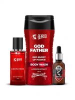 Beardo Men Godfather Grooming Combo- Beard Oil 15ml + Body Wash 200ml + Eau de Parfum 50ml- Myntra