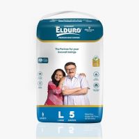 ELDURO Adult Diapers Large Size | 101.06-139.7cm (40"-55") | Tape Style, Adult Diapers L Size, Adult Diapers Large Size, Unisex, Leakproof, 14hr Overnight Protection - Pack of 1 (5 counts)- Amazon