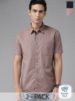 Roadster The Lifestyle Co. Pack of 2 Cotton Casual Shirts- Myntra
