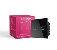 HomeMate® WiFi+BLE 2-Way 2 Gang Touch Switch | No Hub Required | Dry Contact Switch | Home Automation | Compatible with Alexa and Google Home (1, Black)- Amazon