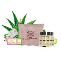 Khadi Natural Travel Kit|Skincare essentials on the go|Mix of skin and hair care essentials|Lightweight and easy to carry|Suitable- Amazon