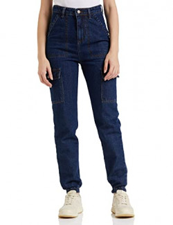 AKA CHIC Tapered Fit Women Jeans (AKCB 1441_Blue_30- Amazon