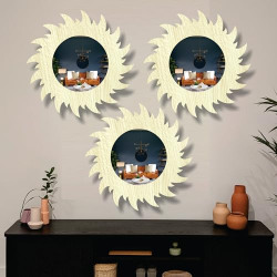 Creative Arts n Frames 11 inch Set of 3 Round Wall Dcor Hand Crafted W- Amazon