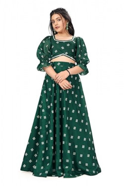 Fashion Dream Girl'S Tabby Silk Fully Stitched Readymade Lehenga Choli- Amazon