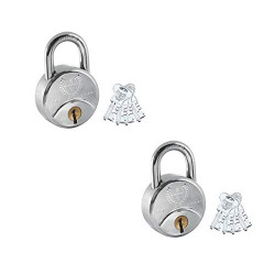 Harrison SC-2000-0552_PK 2 Iron 8 Levers Padlock with 4 Keys (Pack of- Amazon