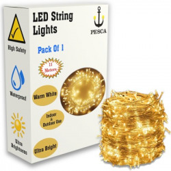 PESCA 40 LEDs 11 m Yellow Steady String Rice Lights(Pack of 1)- Flipkart