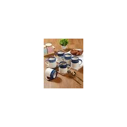 Set of 6 Printed Ceramic Glossy Lava Mugs- Ajio