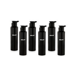 NIRLON Black 6 Pcs Single Wall Stainless Steel Solid Water Bottles 1 L- Myntra