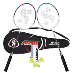 Silver's SB-414 Badminton Kit (2 Racquets with Full Cover, 1 Box Shutt- Amazon
