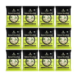 Auric Baked Instant Italian Cheese & Herbs Noodles 70G (Pack Of 12) No- Amazon