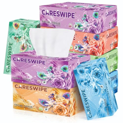 Careswipe Soft Facial Tissue Papers -100 Pulls Pack of 8- Total (800 p- Amazon