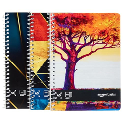 amazon basics Metal Spiral Notebooks A5 Size 160 Sheet | High Bright P- Amazon