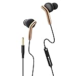 ZEBRONICS BRO 3.5mm Wired Earphones, in-Line MIC, Deep Bass, 1.2m Strong and Long Lasting Cable, Light Weight, Compatible with Mobile | Tablet | Laptop (Black + Gold)- Amazon