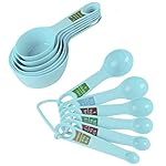 Freshdcart Sky Blue Measuring Cup & Spoons For Baking 12 Pcs, Cooking,Cake Kitchen Measuring Spoon – Plastic- Amazon