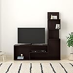 Amazon Brand – Solimo Livonia Engineered Wood Entertainment Unit with 5 Shelves (Wenge Finish)- Amazon