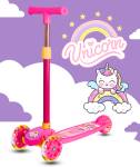 Miss & Chief Adjustable Scooter with LED Lights, Foldable Design, Extra Wide Brakes  (Pink)- Flipkart