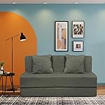 TRENDY VIBES Sofa Cum Bed | 1 Seater | Sofa Bed 3X6 Feet, Foldable Bed Cums Sofa with Cushion Jute Fabric- Amazon