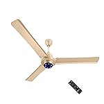 Orient Electric I Tome Pro 1200 mm BLDC Ceiling Fan with Remote & LED Indicator Lights, 5 Star Rated Energy Efficient Fan with High Air Delivery, 3 Years Warranty by Orient – Topaz Gold- Amazon