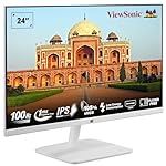 ViewSonic(from USA) 60.96 Cm (24″) Full HD Office Monitor, Slim White, IPS, 100Hz,1Ms ResponseTime, AMD Free Sync, Srgb105%, Borderless Design, Eye Care, Wall Mount HDMI | VGA – VA2432-H-W- Amazon