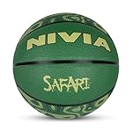 Nivia Safari/Rubberized Moulded Basketball/8 Panel/Suitable- Amazon