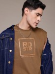 Roadster The Lifestyle Co. Typography Printed Sleeveless Sweatshirt- Myntra