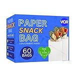 VCR Paper Snack Bags for Food – Pack of 60 Snack Bags – 8×5.5 Inch Paper Bag Each – Snack Paper Bags for Food Storage, Take Away, Parcel and Packaging – Parchment Paper Snack Bags- Amazon