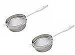 SignoraWare Kitchen Tools Stainless Steel(Food Grade) Steelo Juice/Soup/Oil/Ghee/Liquid Strainer with Stainless Steel Single MESH with SS Heavy Gauge(1.5 mm) Handle No.6 (Dia 15 cm) Set/2- Amazon
