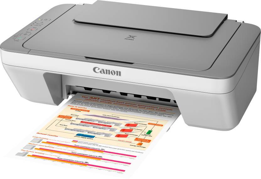 Canon PIXMA MG2470 All-in-One Inkjet Color Printer-(Grey, White)