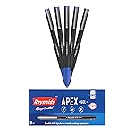 Reynolds APEX RollerBall Pen SET – 5 PENS (4 Blue 1 Black) | Roller PEN WITH COMFORTABLE GRIP | ROLLER BALL PENS FOR WRITING | PEN FOR PROFESSIONALS | 0.5 mm TIP SIZE- Amazon