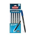 Reynolds AEROSLIM Ball Pen SET – 5 BLUE PENS WITH COMFORTABLE GRIP |BLUE BALL PENS FOR WRITING | PEN FOR STUDENTS & OFFICE STATIONERY | 0.7 mm TIP SIZE- Amazon