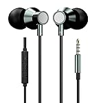 Portronics Conch Tune A in Ear Wired Earphones with Mic, 3.5mm Audio Jack, 10mm Driver, 1.2m Nylon Braided Anti Tangle Wire, in line Controls, Metal Alloy Body, Wide Compatibility- Amazon