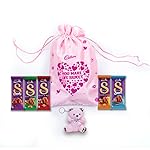 Cadbury Dairy Milk Silk Special Assorted Valentine’s Chocolates Potli Gift Pack with Teddy keychain, 232 g- Amazon