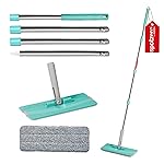 Spotzero By Milton Sterling Flat Mop Spares Set Handle with Microfibers Refill and Head- Amazon