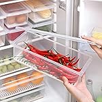 Oblivion 4Pc Food Storage Container With Removable Drain Plate Stackable, Plastic Fridge Storage Lid To Keep Fresh For Storing Fruits, Vegetables, Meat, Freezer Organize- Transparent Color (1500ML)- Amazon