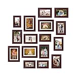 Amazon Brand – Solimo Collage Set of 16 Rosewood Photo Frames ( 4 x 6 Inch – 4, 5 x 7 Inch – 8 & 6 X 8 Inch – 4)- Amazon