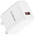 Ambrane 18W Wall Charger USB Port, Quick Charge 3.0, BoostedSpeed Mobile Charger Adapter Fast Charging, Compatible with Android Mobile, Headphones, TWS, Game Console, Power Banks(RAAP M10,White)- Amazon