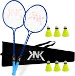 KNK Double Shaft Of 2 With 6 Pc Nylon Shuttlecock With Cover Badminton Kit- Flipkart