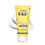 SUGAR POP SPF 50 Sunscreen with Vitamin C and Hyaluronic Acid – 50 gms – Lightweight | Non-greasy | No white cast | Suits all skin types- Amazon