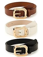 Shining Diva Fashion Leather Belts For Women And Girls 3 Pcs Combo Stylish Waist Belt For Dresses Jeans (16068Lb), Multicolour- Amazon