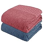 Story@Home Towels for Bath Large Size, Set of 2, 400 GSM Quick Dry Bath Towel, 70 x 140cm Jacquard Design Pink – Blue, Terry Cotton Bath Towels for Men, Women & Kids, Gym Towel,- Amazon