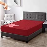 Trance Home Linen Premium 220 Gsm+ 78″ X 72″ Cotton Terry King Size Waterproof Mattress Protector | Elasticated Fitted Style Non-Toxic Bed Protector | King Size Mattresses Cover 78X72 Inch, Maroon- Amazon