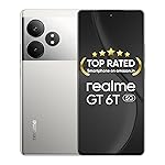 realme GT 6T 5G (Fluid Silver,8GB RAM+256GB Storage) | India’s 1st 7+ Gen 3 Flagship Chipset | 1.5M + AnTuTu Score | 5500mAh+120W | The World’s Brightest Flagship Display- Amazon