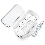Extension Board with Cable Management Box, Hoteon Power Strip Plus Cord Organizer Box with Reset, 2500W/10A 5 Universal Sockets and 3nos 5V/3.1A Fast Charge USB Ports, 2M Surge Protector(3 PIN)- Amazon