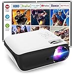 HAPPRUN Projector, Native 1080P Bluetooth Projector with 100”Screen, 9500L Portable Outdoor Movie Projector Compatible with Smartphone, HDMI,USB,AV,Fire Stick, PS5- Amazon