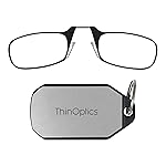 ThinOptics Reading Glasses Rectangular Frames With Keychain Case – Compact Foldable Readers – Clip-on Nose – 1.0 1.5 2.0 2.5 Strength With Flex-Fit Technology- Amazon