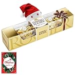 SFU E Com Delicious Rocher Chocolates (4 pcs)| Premium Christmas Chocolate Gift Hamper | Christmas Cap & Christmas Card | 881- Amazon