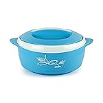 CELLO Sapphire Insulated Inner Steel Casserole for Roti, 1310ml, Blue | Hot Box for Kitchen | Hot Pot for Home | Chapati Box | Locks in The Cold & Heat- Amazon