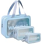 Makeup Travel Pouch Set of 3 – Waterproof Cosmetic Bags for Toiletries, Brushes & Essentials – Lightweight Organizer for Women – Ideal- Amazon