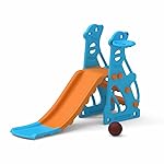 Amazon Brand – Solimo Garden Penguin Slide with Basketball for Indoor & Outdoor Use | for Kids 2-4 Years Old | Safe & Fun | Ideal for Boys & Girls | Toy- Amazon